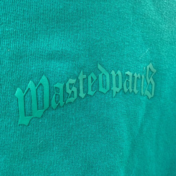 Wasted Paris Green Cropped Sweatshirt - Picture 5 of 6